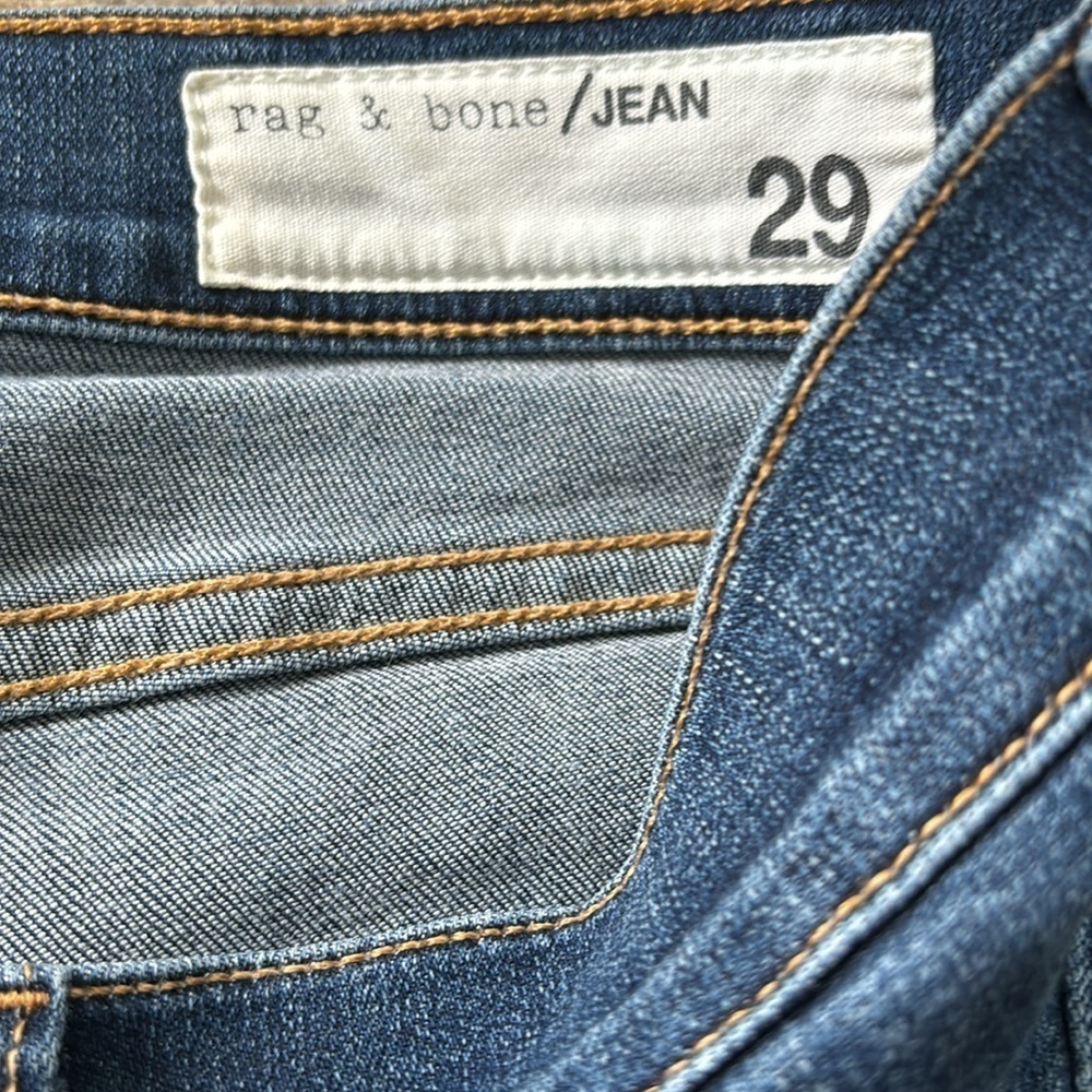 RAG & BONE Blue Capris Raw Hem Jeans Size 29 - Picture 7 of 9